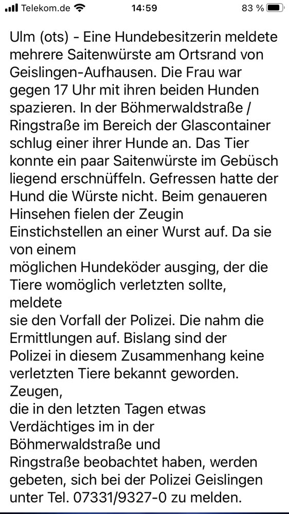 Giftköder-Verdaechtige Wuerstchen-Profilbild