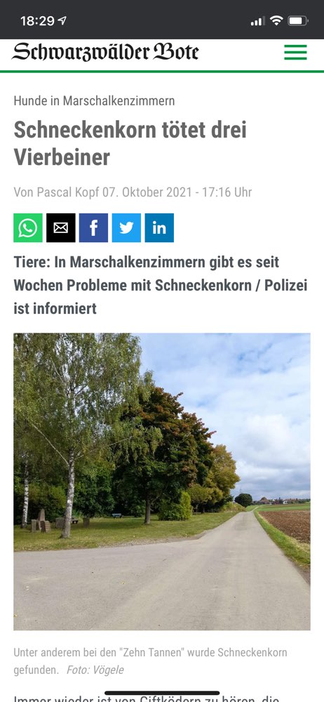 Giftköder-Schneckenkorn tötet 3 Vierbeiner-Profilbild