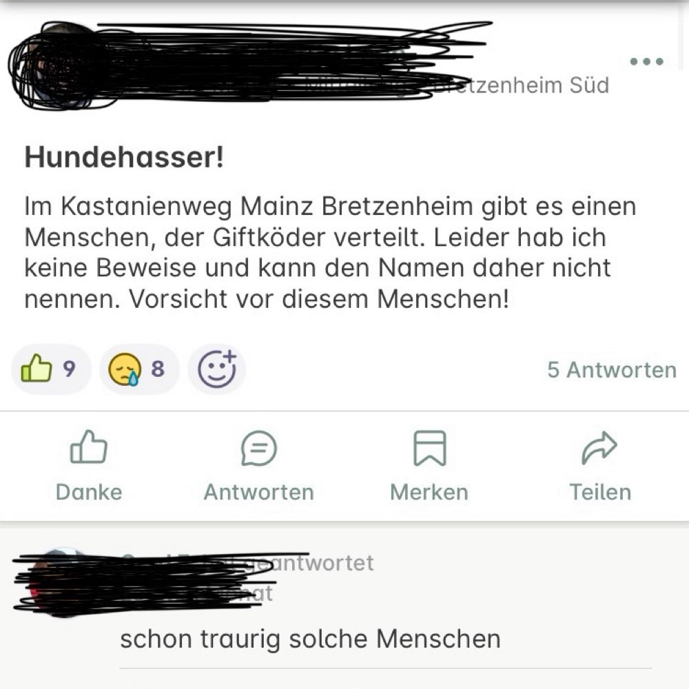 Giftköder-Jemand soll dort Giftköder verteilen-Profilbild