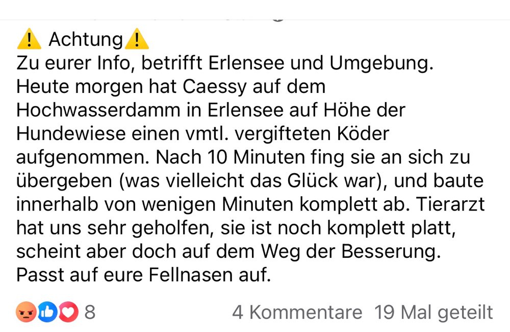 Giftköder-Giftverdacht Hochwasserdamm-Profilbild