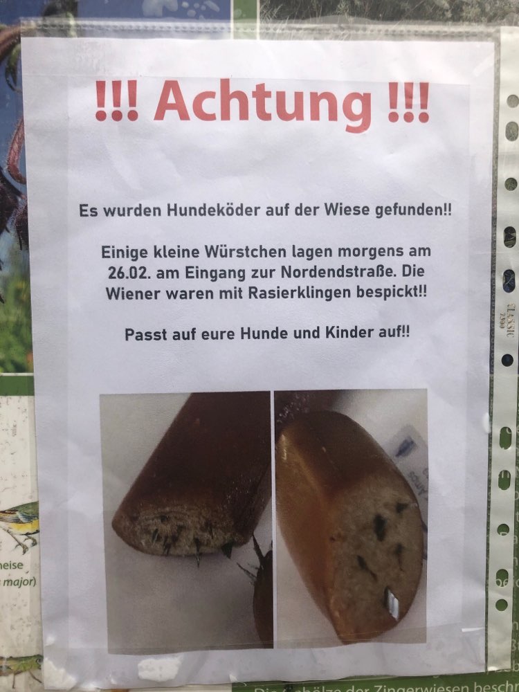 Giftköder-Präparierte Wurst mit Rasierklingen-Profilbild