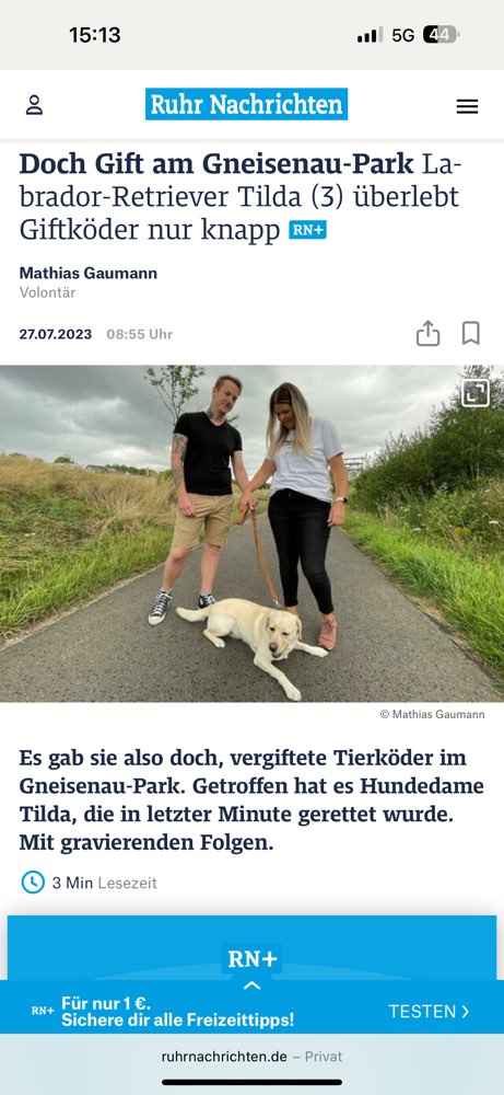 Giftköder-Schneckenkorn im Gneisenau-Park-Profilbild