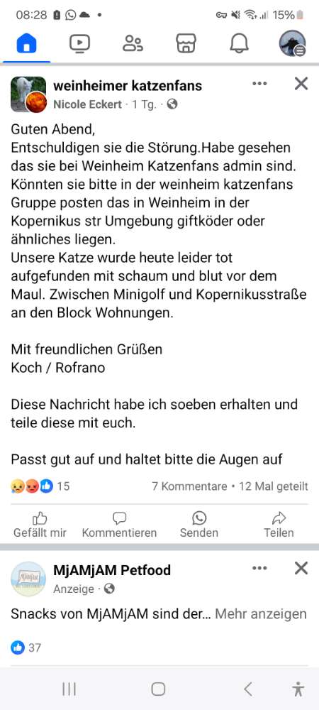 Giftköder-Potentiell Hunde-/ Katzengiftköder-Profilbild