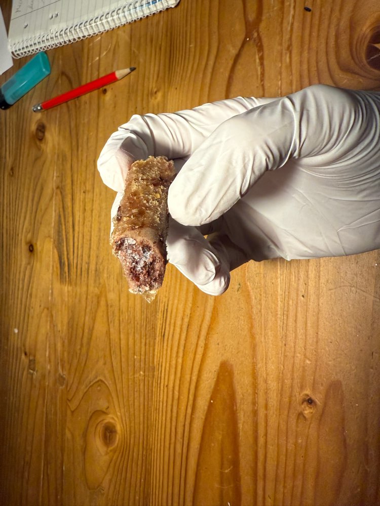 Giftköder-Wurst mit kristalliner weißer Substanz-Profilbild