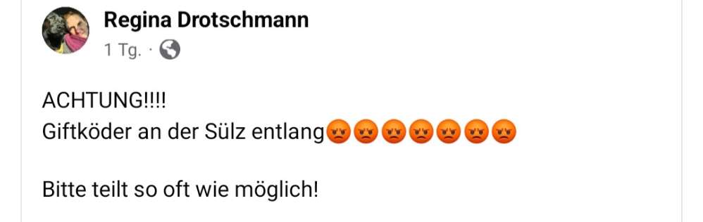 Giftköder-Giftköder an der Sülz entlang-Profilbild