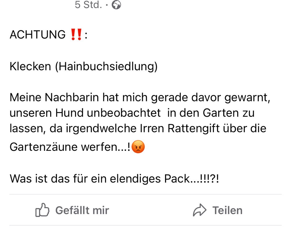 Giftköder-Rattengift wird in Gärten geworfen!!!-Profilbild
