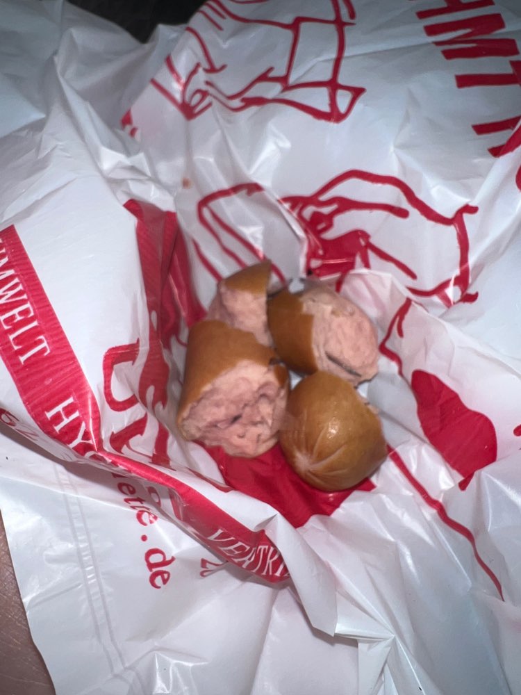 Giftköder-Wurst mit Glas-Profilbild