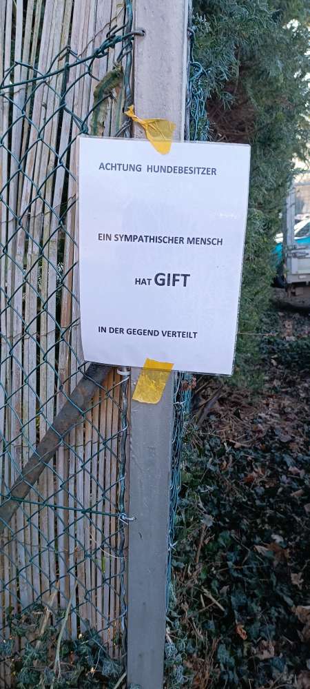 Giftköder-Warnschild "Gift"-Profilbild