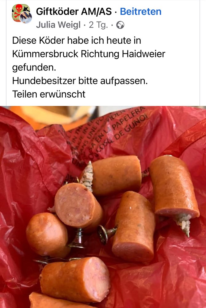 Giftköder-Würste mit Schrauben darin-Profilbild