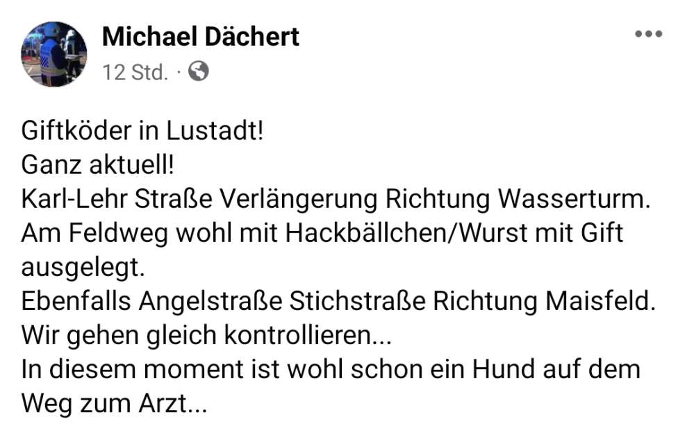 Giftköder-Giftköder in Lustadt (29.7.22)-Profilbild