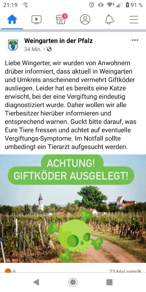 Giftköder-Giftköder in und um Weingarten-Profilbild