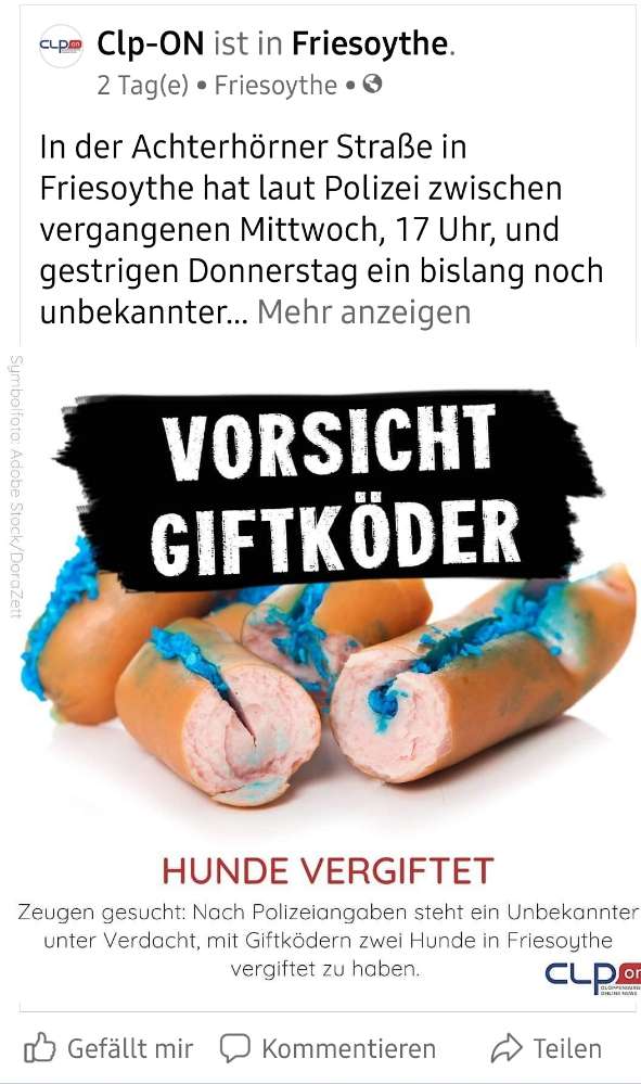 Giftköder-Hunde in Friesoythe vergiftet-Profilbild