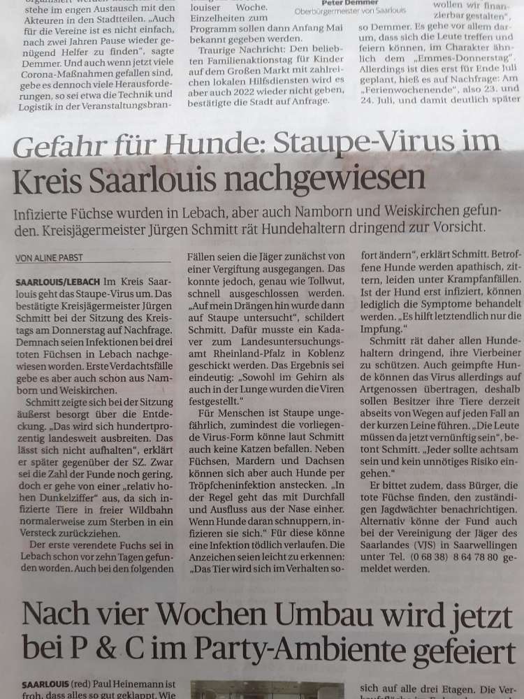 Giftköder-Staupe-Virus / Landkreis Saarlouis-Profilbild