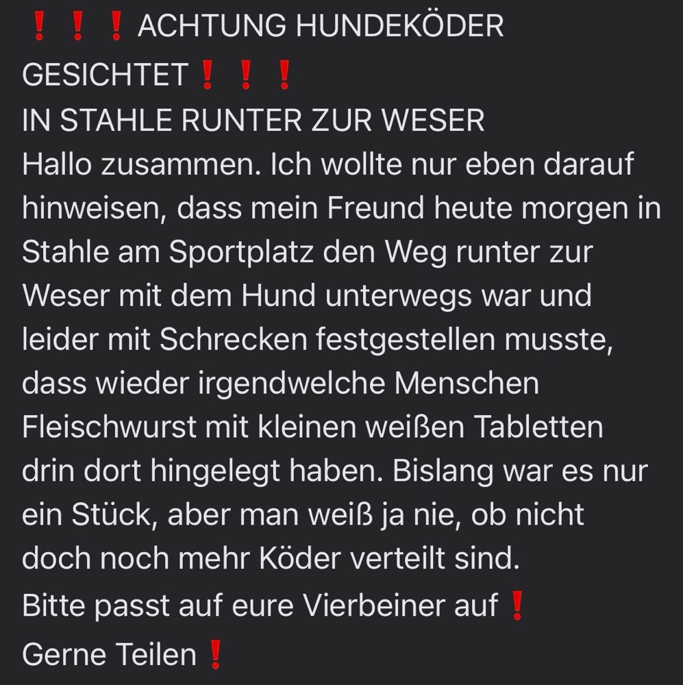 Giftköder-Wurst mit Tabletten-Profilbild