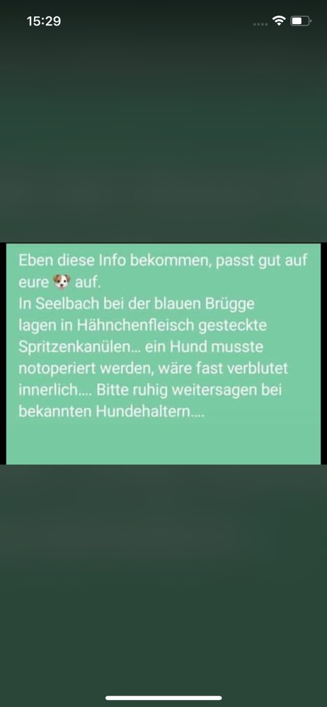 Giftköder-Spritznadeln im Fleisch-Profilbild
