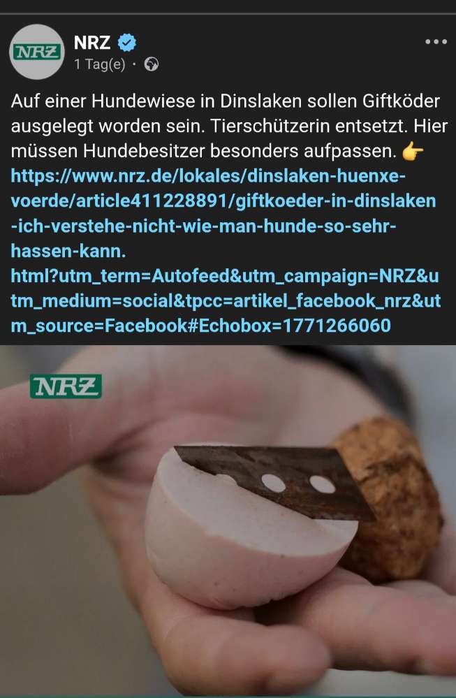 Giftköder-Wurst mit Rasierklingen-Profilbild
