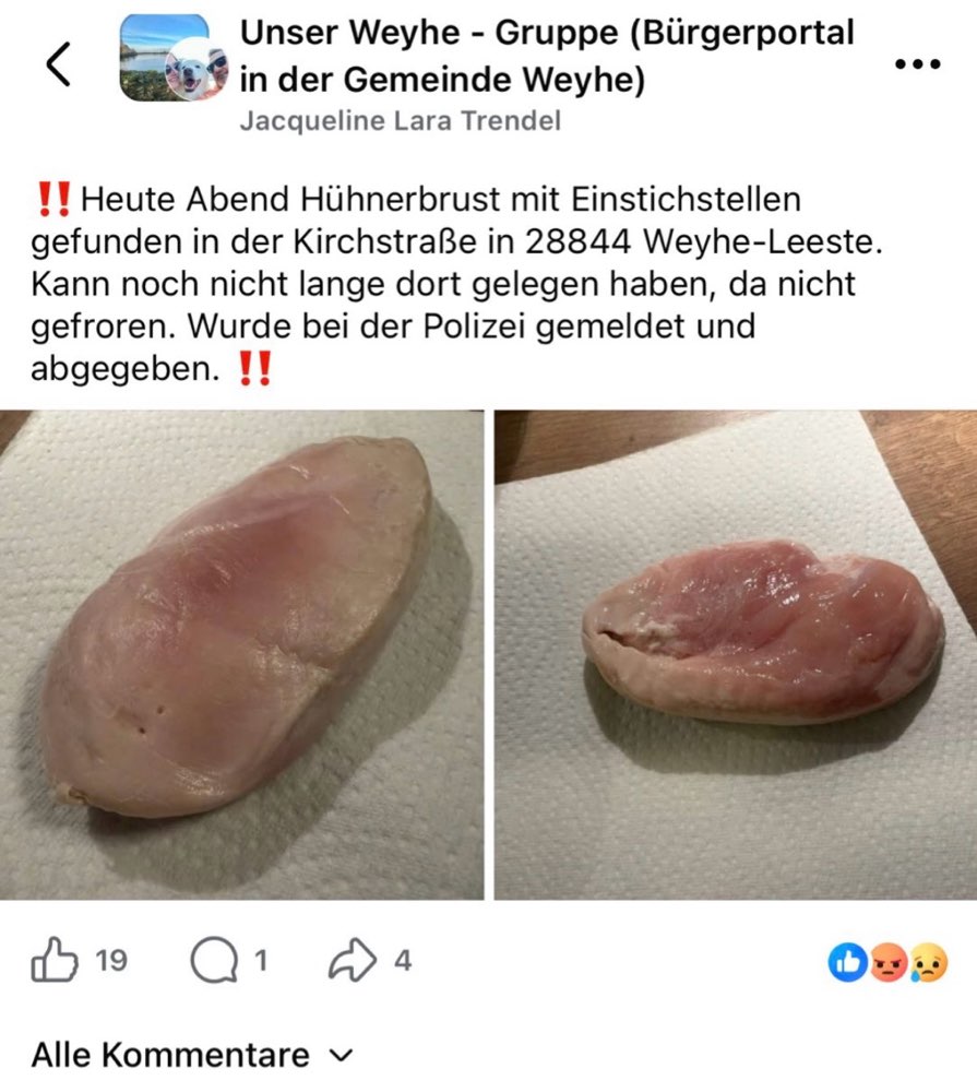 Giftköder-Hühnchen mit Einstichstelle-Profilbild