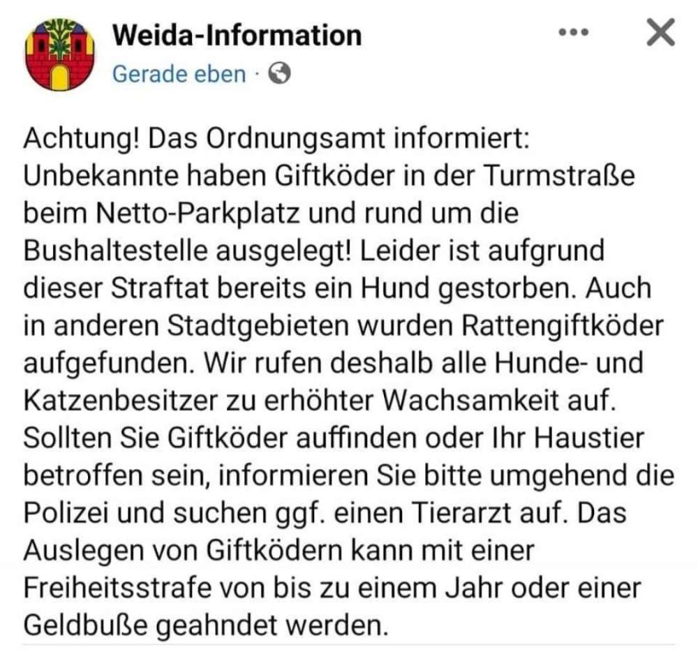 Giftköder-Giftköder im Bereich Weida-Profilbild