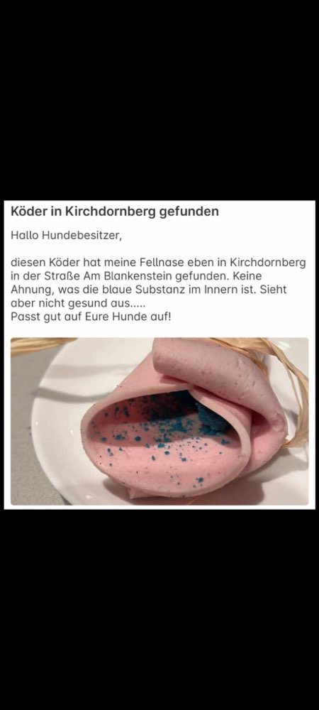 Giftköder-Fleischwurst mit blauer Substanz-Profilbild