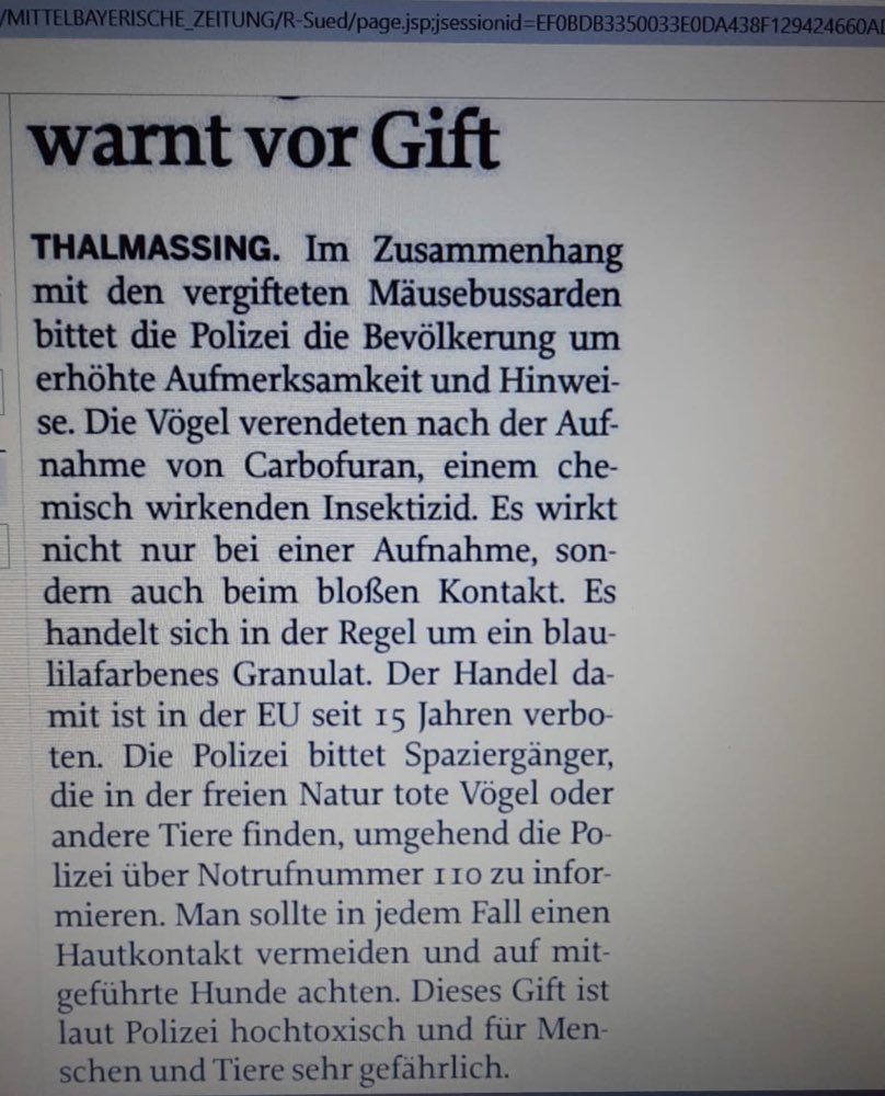 Giftköder-Carbofuran -Kontaktgift-Profilbild