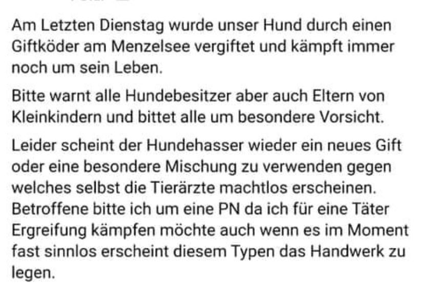 Giftköder-Hund Giftköder am Menzelsee gefressen!-Profilbild