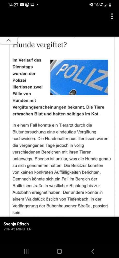 Giftköder-Vergiftete Hunde bei Tiefenbach-Profilbild