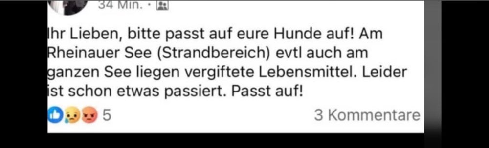 Giftköder-Vergiftete Lebensmittel am Rheinauer See-Profilbild