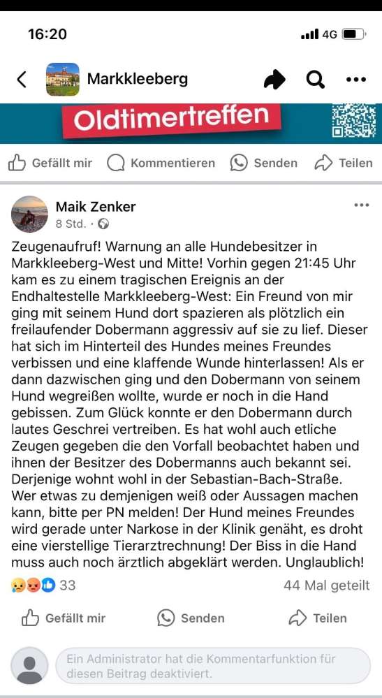 Giftköder-Gestern Beißangriff Dobermann-Profilbild