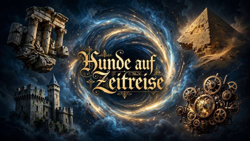 2. KI Wettbewerb "Hunde auf Zeitreise" Banner