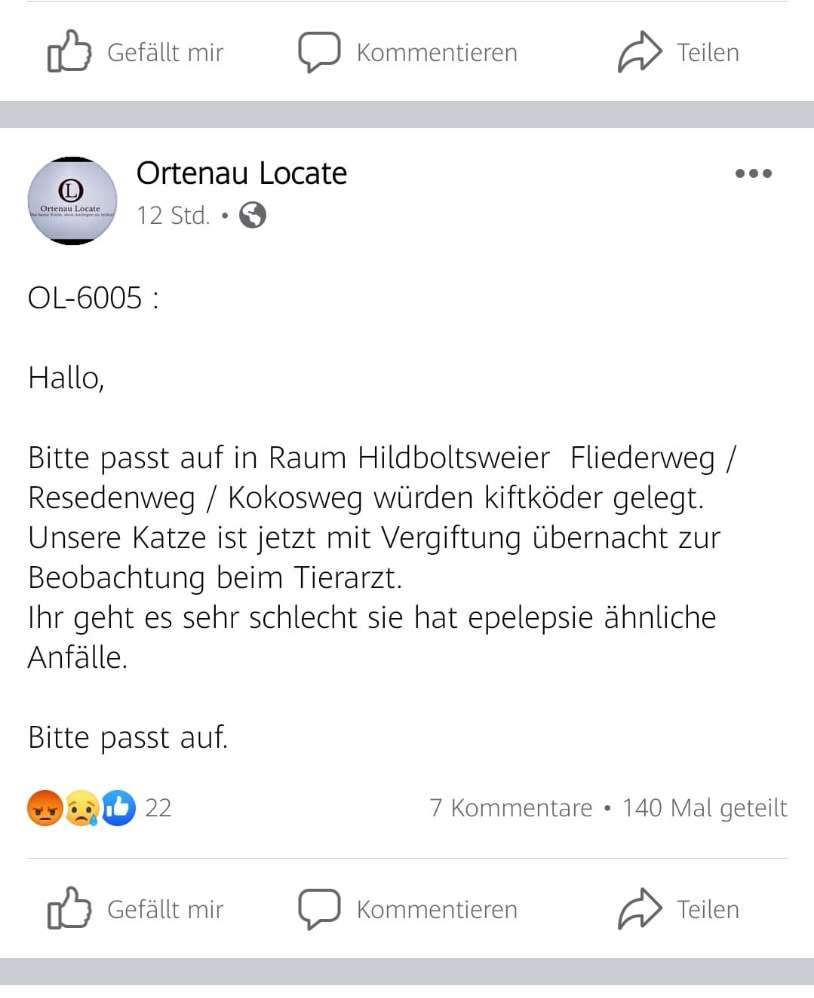 Giftköder-Giftköder in Hildboltsweier!-Profilbild