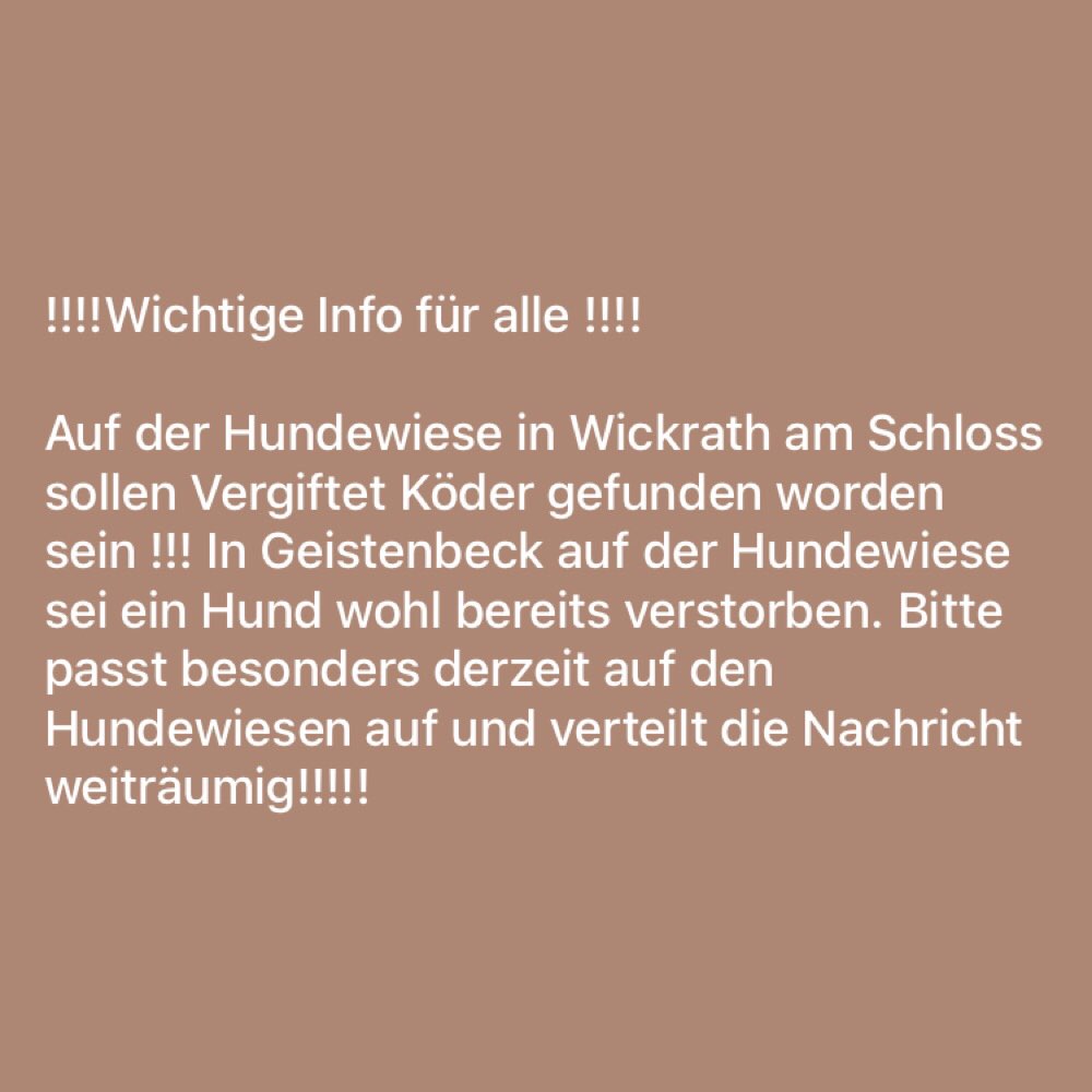 Giftköder-Giftköder auf der Hundewiese!!!-Profilbild