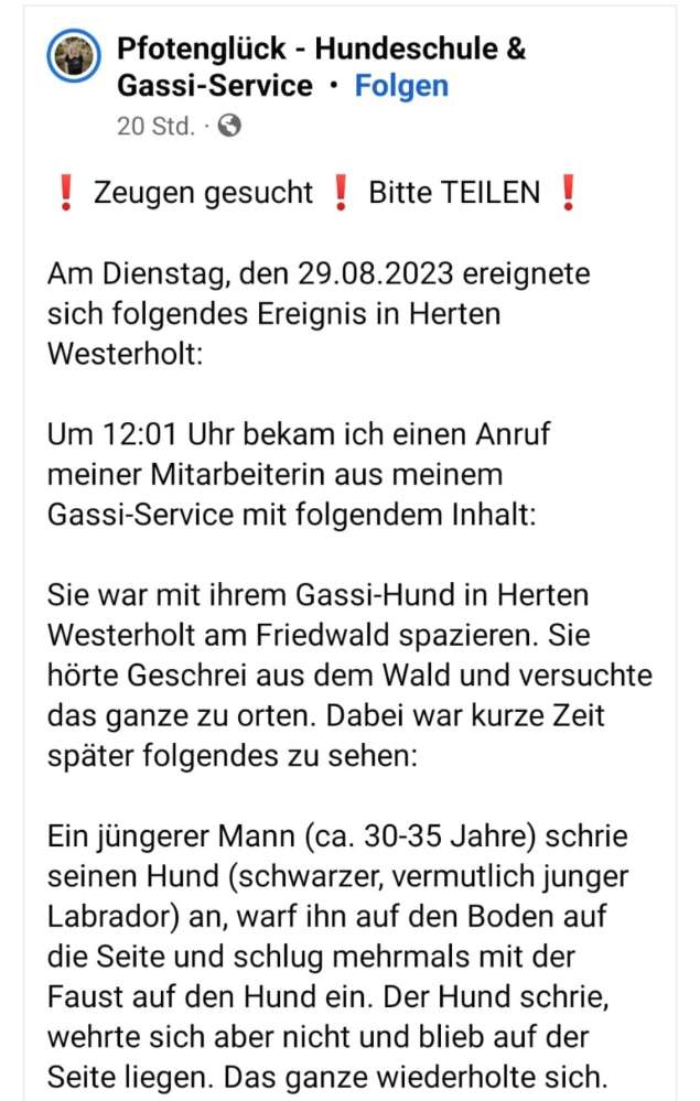 Giftköder-!!Brutaler Hundehalter, Zeugen gesucht!!-Profilbild