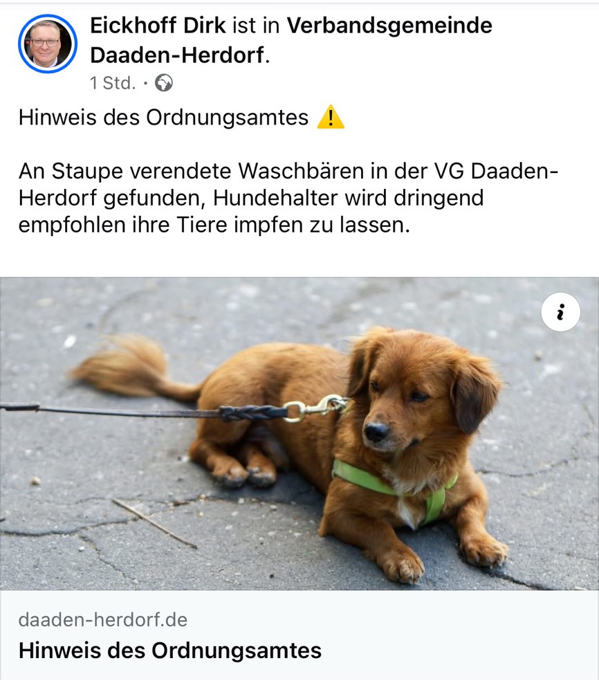 Giftköder-Staupegefahr VG Daaden/Herdorf-Profilbild