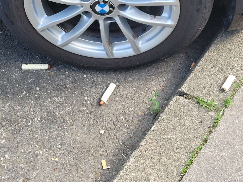 Giftköder-Umrolltes Fleisch neben parkendem Auto-Profilbild