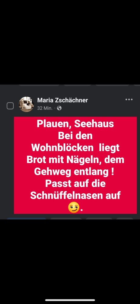Giftköder-Brot mit Nägeln-Profilbild
