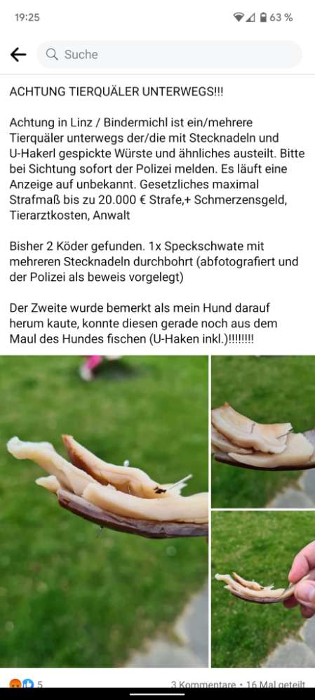 Giftköder-Achtung Tierhasser unterwegs!-Profilbild