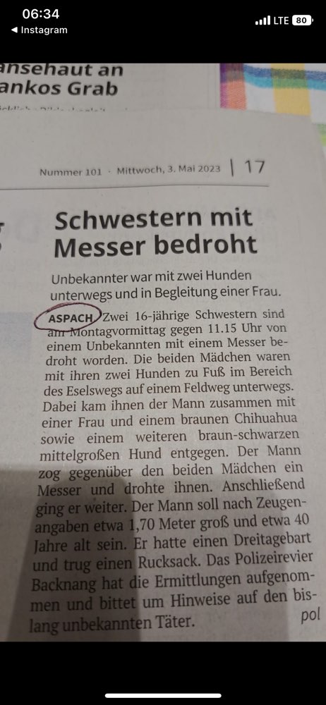 Giftköder-Mann bedroht mit Messer-Profilbild