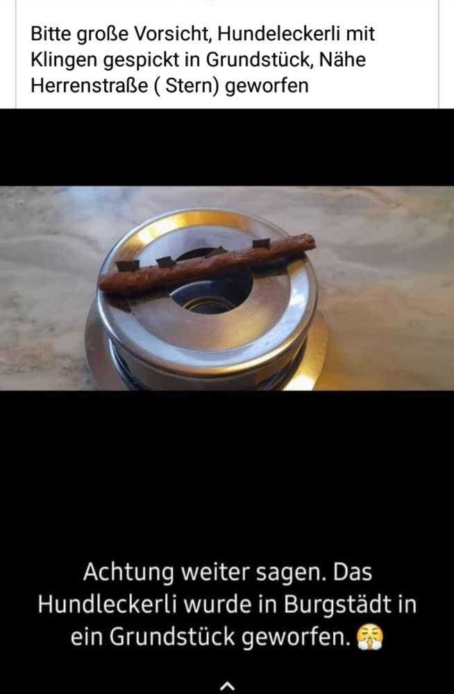 Giftköder-Rasierklingen in Leckerli-Profilbild