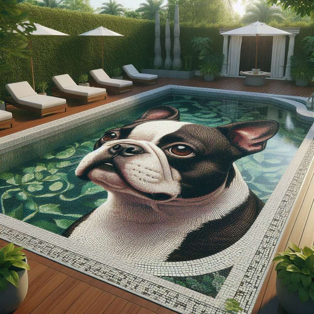 59. KI Wettbewerb, Dein Hund als Motiv auf einen Poolboden Banner