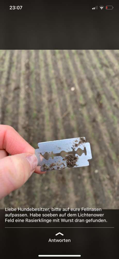 Giftköder-Gefundene Rasierklinge in Wurst verpackt-Profilbild