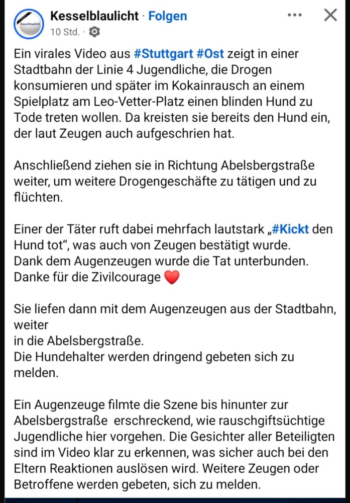 Giftköder-Angriff auf Hund - Zeugen / Halter ges.-Profilbild