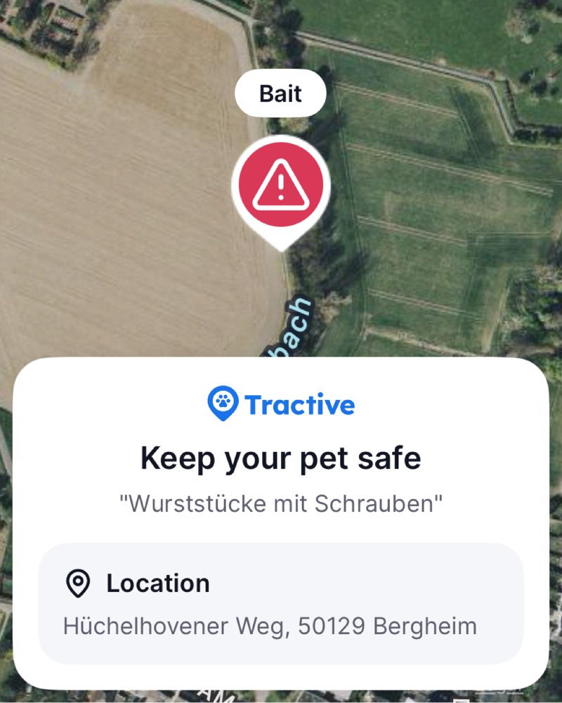 Giftköder-Wurststücke mit Schrauben-Profilbild