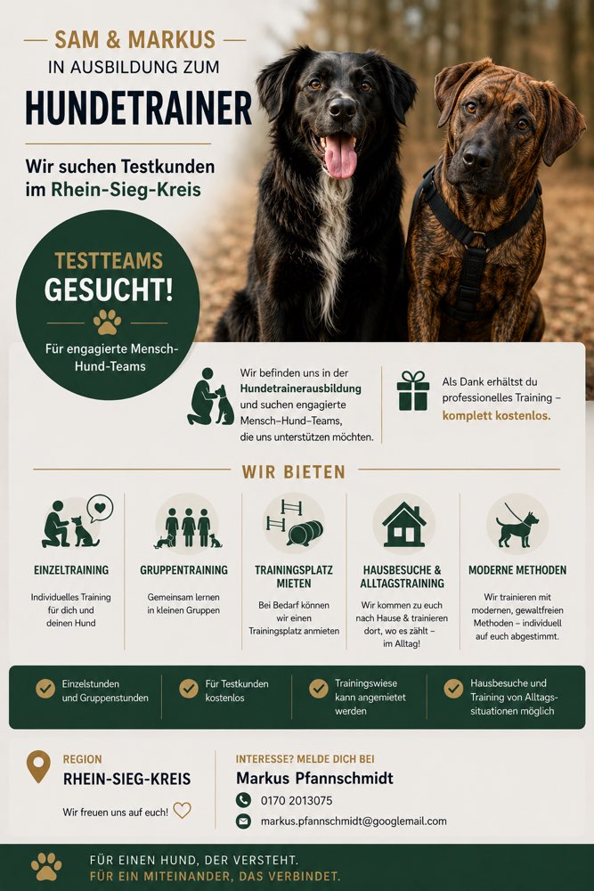 Hundetreffen-Testkunden für Hundetrainerausbildung gesucht-Profilbild