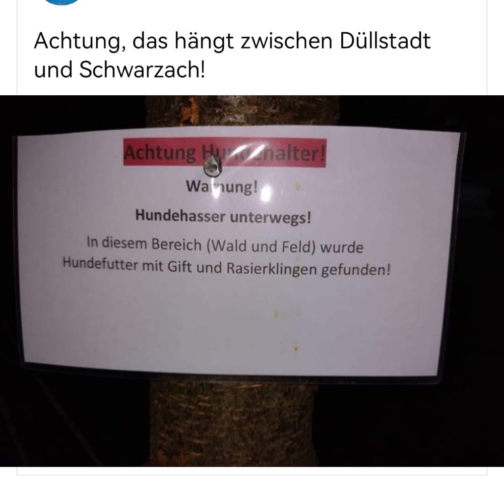 Giftköder-Hundefutter mit Gift und Rasierklingen-Profilbild