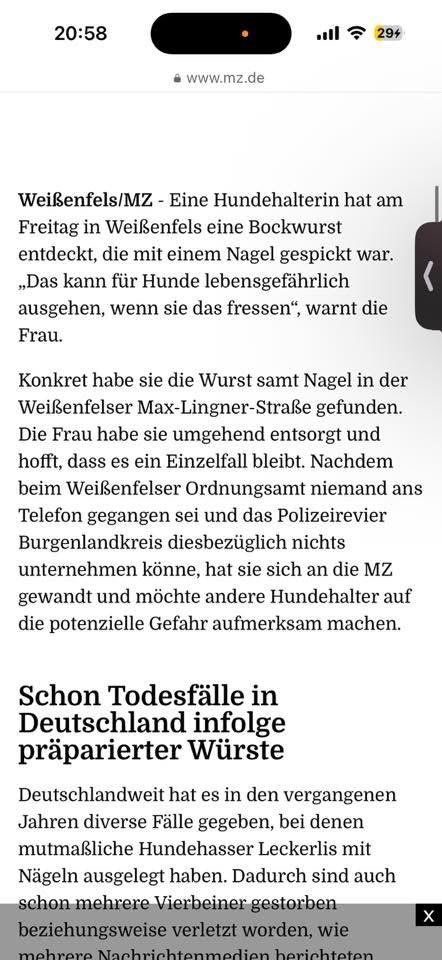 Giftköder-Nagel in Wurst-Profilbild