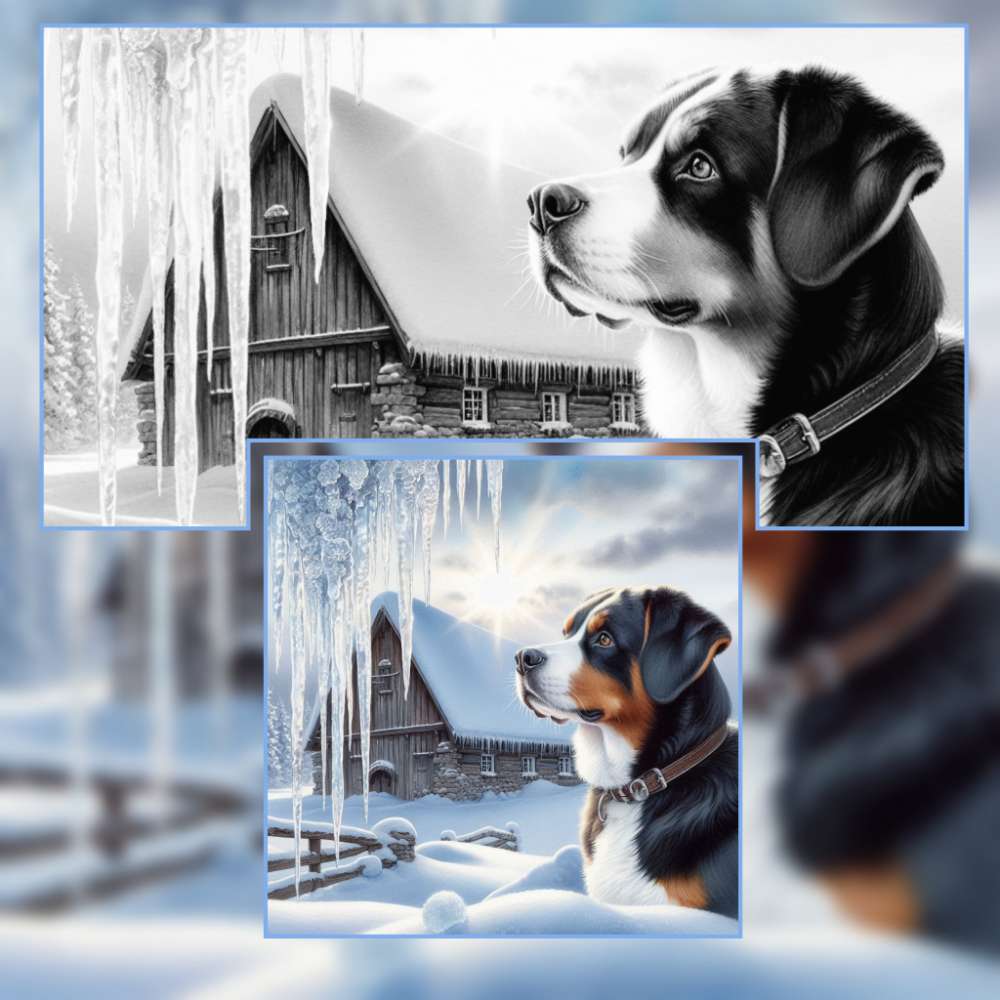 17. KI-Wettbewerb: Dasselbe Bild in Farbe und Schwarzweiß Banner