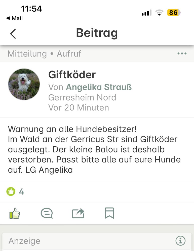 Giftköder-Potenzielle Gefahr-Profilbild