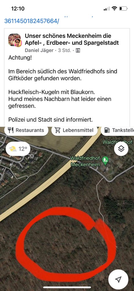 Giftköder-Giftköder südlich des Waldfriedhofs!-Profilbild