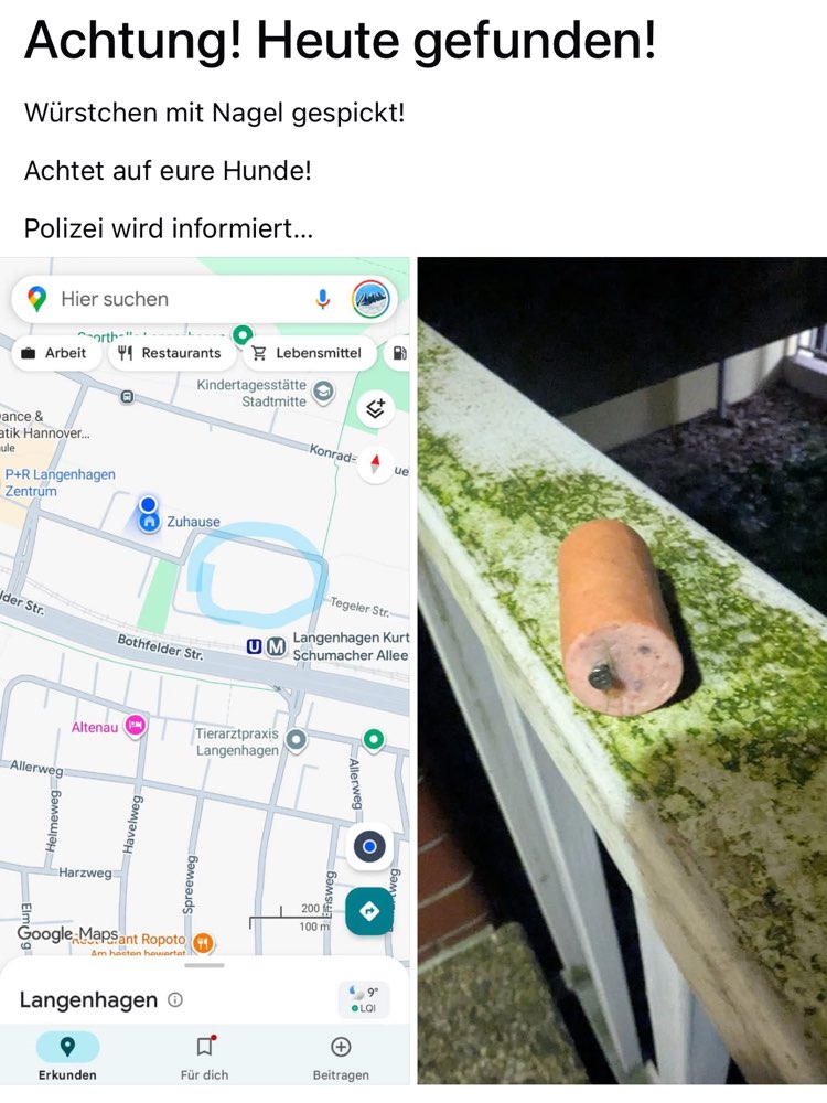 Giftköder-Präparierte Wurststücke-Profilbild