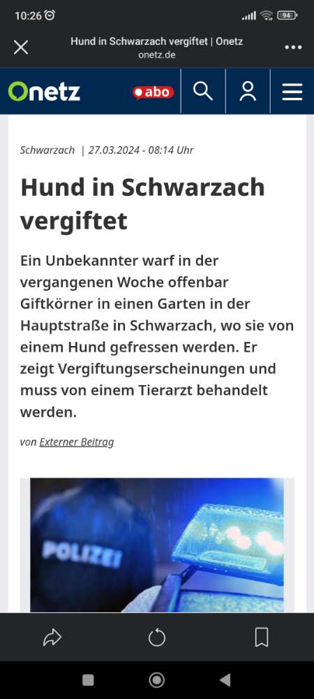 Giftköder-Achtung ! Giftköder in schwarzach-Profilbild